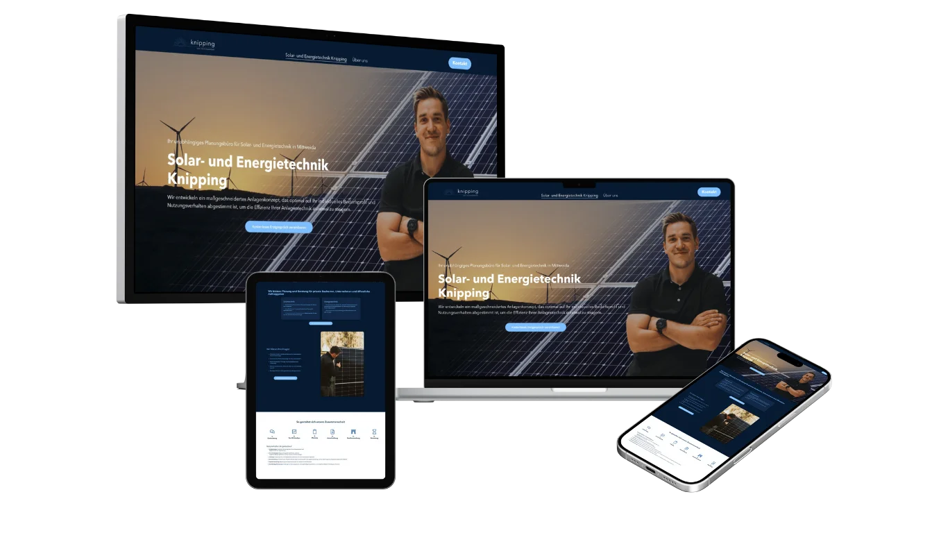 Es ist die SEO-optimierte Webseite von dem Unternehmer Julian Knipping zusehen, die durch die SEO-Agentur SEOaufstieg erstellt wurde.